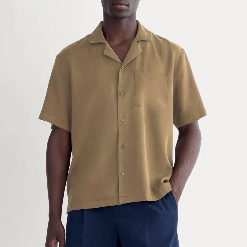 Everlane Men's Resort Shirt in Butterlite Tiger's Eye Size Medium NWT
